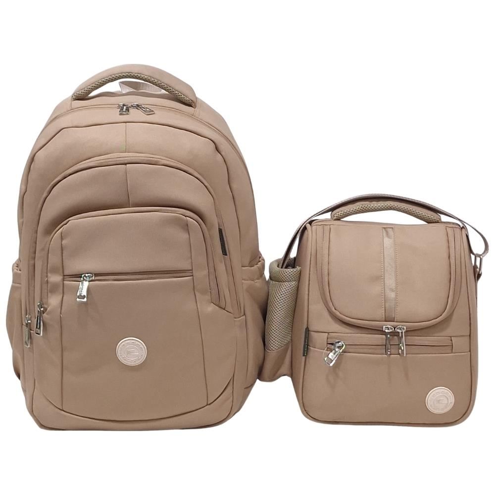 KIT ESCOLAR MOCHILA PIERO + LONCHERA PRADO BEIGE